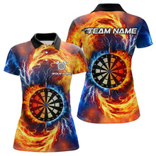 Load image into Gallery viewer, Personalized Water Fire Dart Shirt With Pocket Option For Women, Darts Jersey TDM3510