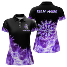 Load image into Gallery viewer, Icy Purple Light Womens Darts Polo & Quarter Zip Shirts Custom Dart Shirts For Team Darts Jerseys TDM2977
