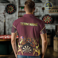 Load image into Gallery viewer, US Flag Dart Arrow Custom Brown Bear Dart Shirt For Men, Dart Team Jerseys NYN0091