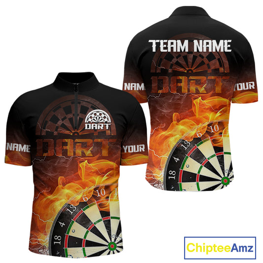 Persionalized Flame Smokes Dart Doards Dart Shirt For Men, Custom Dart Jerseys NYN0100
