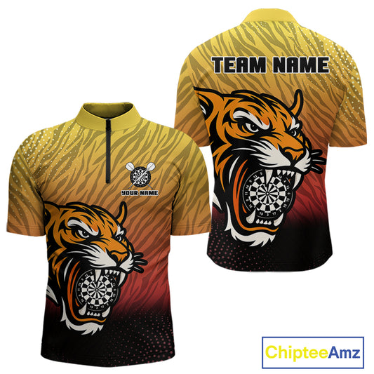 Tiger Dartboard Scratched Pattern Custom Dart Shirt For Men, Dart Team Jerseys NYN0106