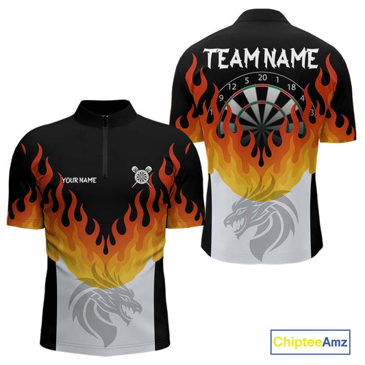 Dragon Fire Flame Dartboard Custom Dart Shirt For Men, Dart Team Jerseys NYN0090