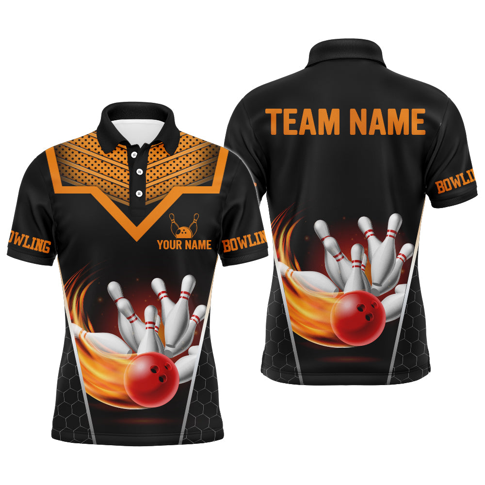 Custom Bowling Shirt for Men Bowling Jersey Bowling Team League Polo Shirt QZT79