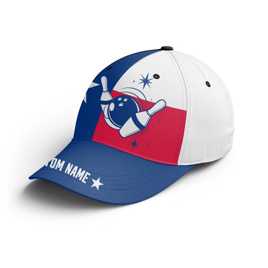 Texas Flag Bowling Hat Custom Name Bowling Cap for Team Personalized Bowling Cap BDT439