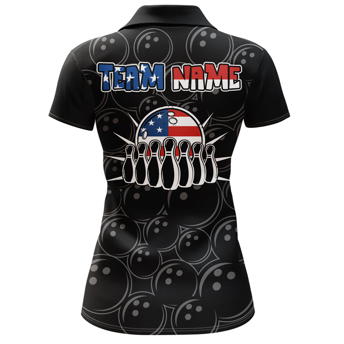American Bowling Shirts Women Custom Bowling Polo Shirt Team League Bowling Jerseys BDT348