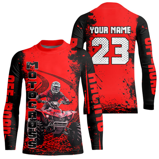 Red ATV Racing Jersey Custom ATV Riding Shirt for Kid Adult Quad Bike ATV Jersey MX114