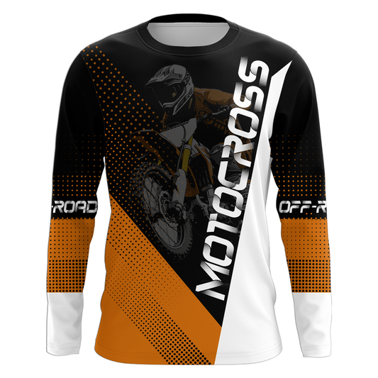 Motocross Jersey Men Women Kid Dirt Bike Orange Off-Road Shirt Upf30+ MX Racing Jersey XM287
