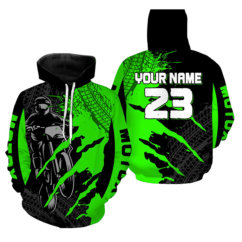 Custom Green Motocross Jersey for Men Women Upf30+ Dirt Bike Shirt Motorcycle Jersey| CTP67