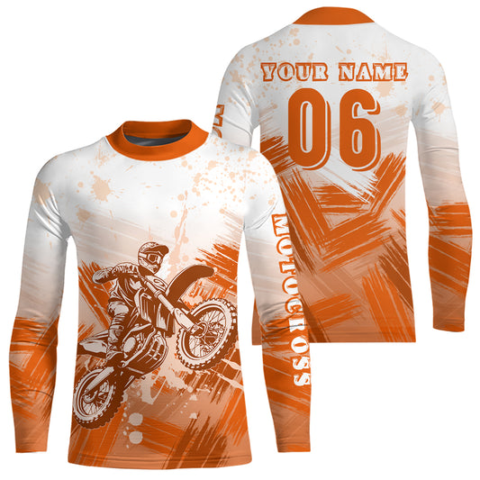 Adult&Kid Custom Dirt Bike Jersey Motocross Jersey Upf30+ Mens Women Motocross Shirt| CTP56