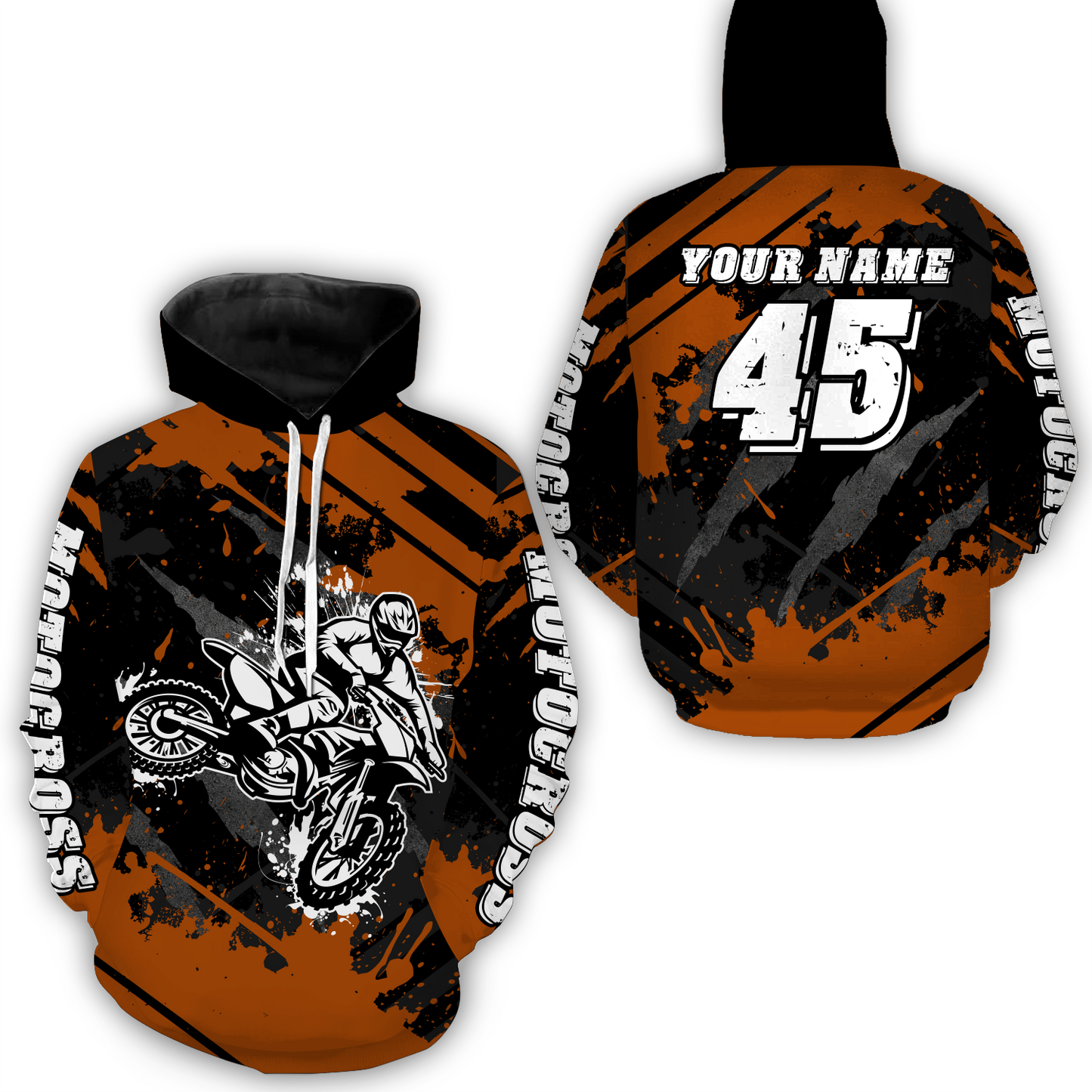Custom Orange Motocross Jersey for Men Women Upf30+ Dirt Bike Shirt Motorcycle Jersey| CTP101