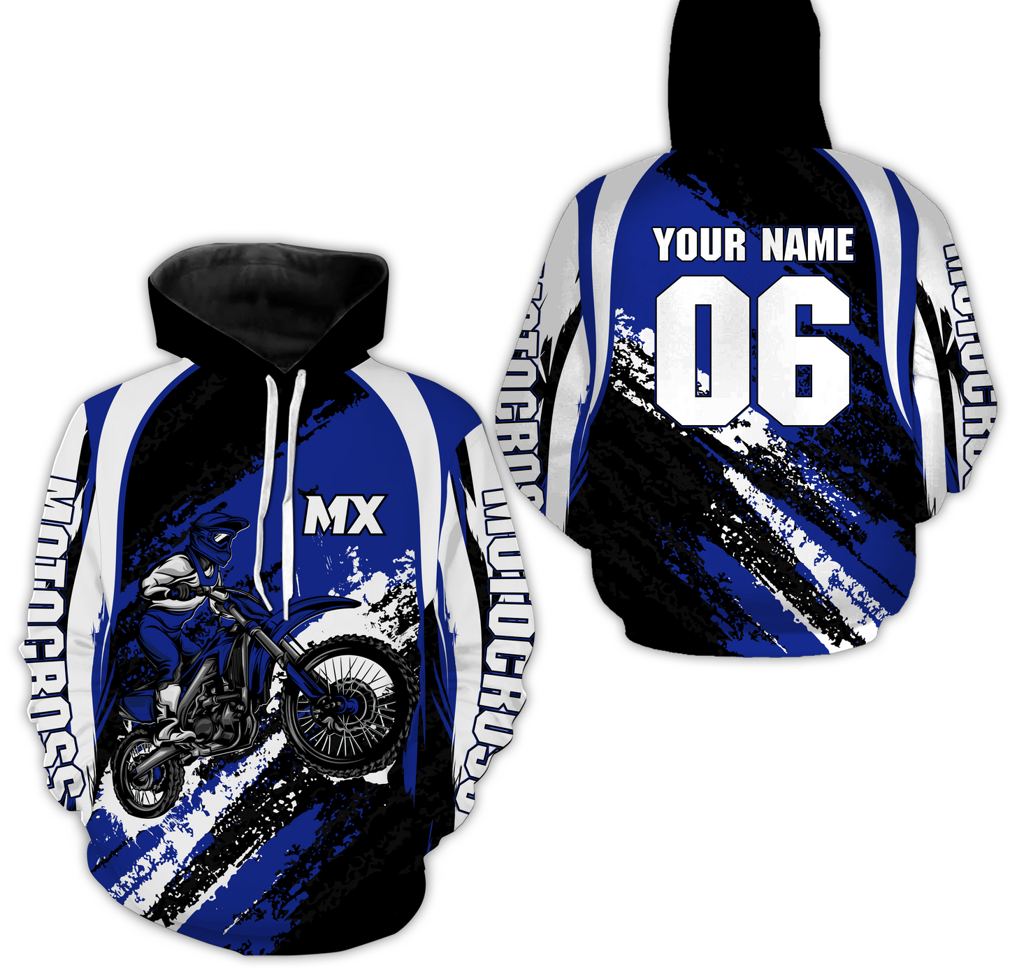 Custom Motocross Jersey Blue Dirt Bike Clothes Upf30+ Mens Women Motorcycle Jersey| CTP59