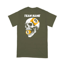 Load image into Gallery viewer, Funny Skull 9 Ball Billiard T-Shirt Custom Billiard Shirt For Team Pool Player, Billiard Gifts TDM3897