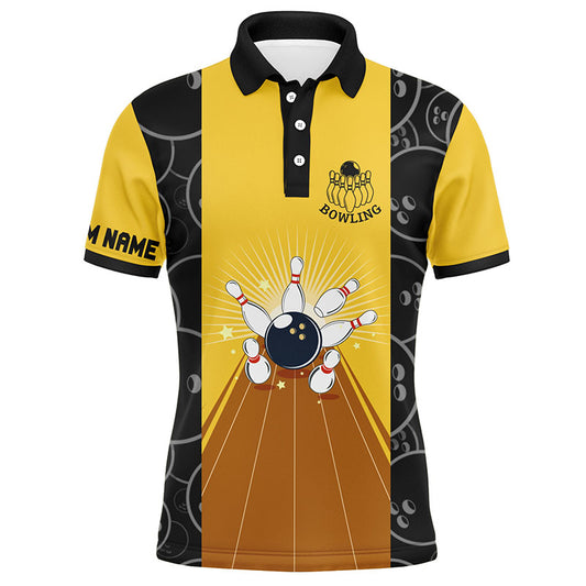 Personalized Men Polo Bowling Shirt, May The Lane Be with You Short Sleeves Bowlers Jersey NBP37
