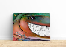 Load image into Gallery viewer, Trout fly fishing art Matte Canvas ChipteeAmz's art Rainbow trout fish wall art AT033