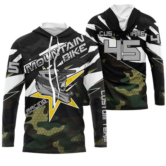 Camo mountain bike jersey Cycling gear mens UPF30+ bike shirt adult kid MTB racing clothes| SLC134