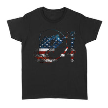 Load image into Gallery viewer, US Bass Fishing American Flag Custom name Women's T-shirt D02 NQS1248