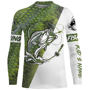 Bass scale tattoo customize name long sleeves fishing shirts, all over printing for men and women personalized gift TATS73
