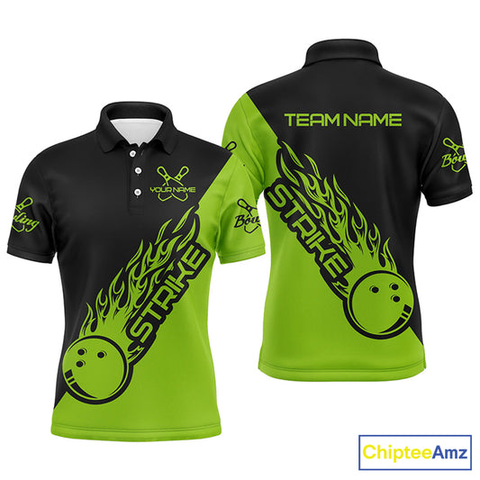 Custom Bowling Shirts For Men And Women, Bowling Team Shirts Bowling Strike | Green IPHW4291