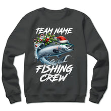 Load image into Gallery viewer, Custom Christmas Chinook Salmon Fishing Team Shirt, Salmon Fishing Crew Sweatshirt Fishing Gifts IPHW5661