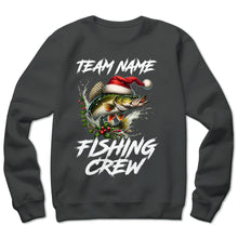 Load image into Gallery viewer, Custom Christmas Walleye Fishing Team Shirts, Walleye Fishing Crew Sweatshirt, Christmas Fishing Gifts IPHW5668