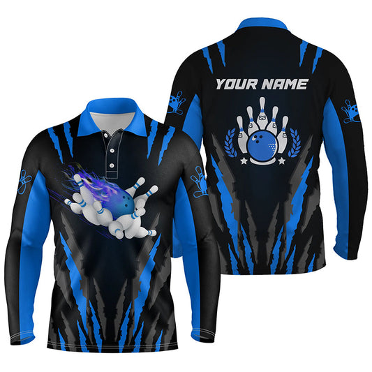 personalized bowling shirt for men – custom name design side view