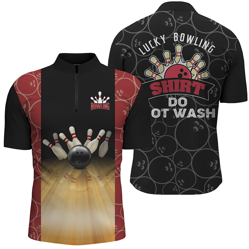 Custom bowling shirt for men – personalized team jersey front view