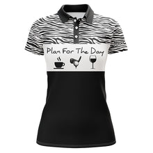 Load image into Gallery viewer, Funny Womens golf polo shirt plan for the day custom name golf shirt, womens golf gift ideas NQS3479
