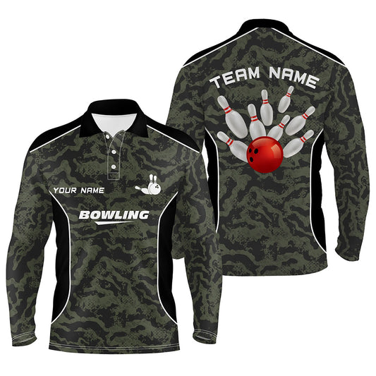 personalized bowling shirt for men – custom name design side view