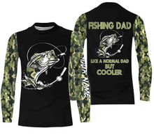 Load image into Gallery viewer, Bass Fishing Dad Like A Normal Dad But Cooler Custom Fishing Shirts Gift For Father's day NQS352