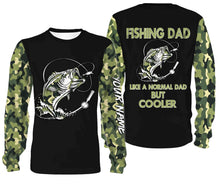 Load image into Gallery viewer, Bass Fishing Dad Like A Normal Dad But Cooler Custom Fishing Shirts Gift For Father's day NQS352