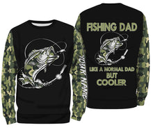 Load image into Gallery viewer, Bass Fishing Dad Like A Normal Dad But Cooler Custom Fishing Shirts Gift For Father's day NQS352