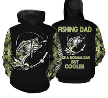 Load image into Gallery viewer, Bass Fishing Dad Like A Normal Dad But Cooler Custom Fishing Shirts Gift For Father's day NQS352