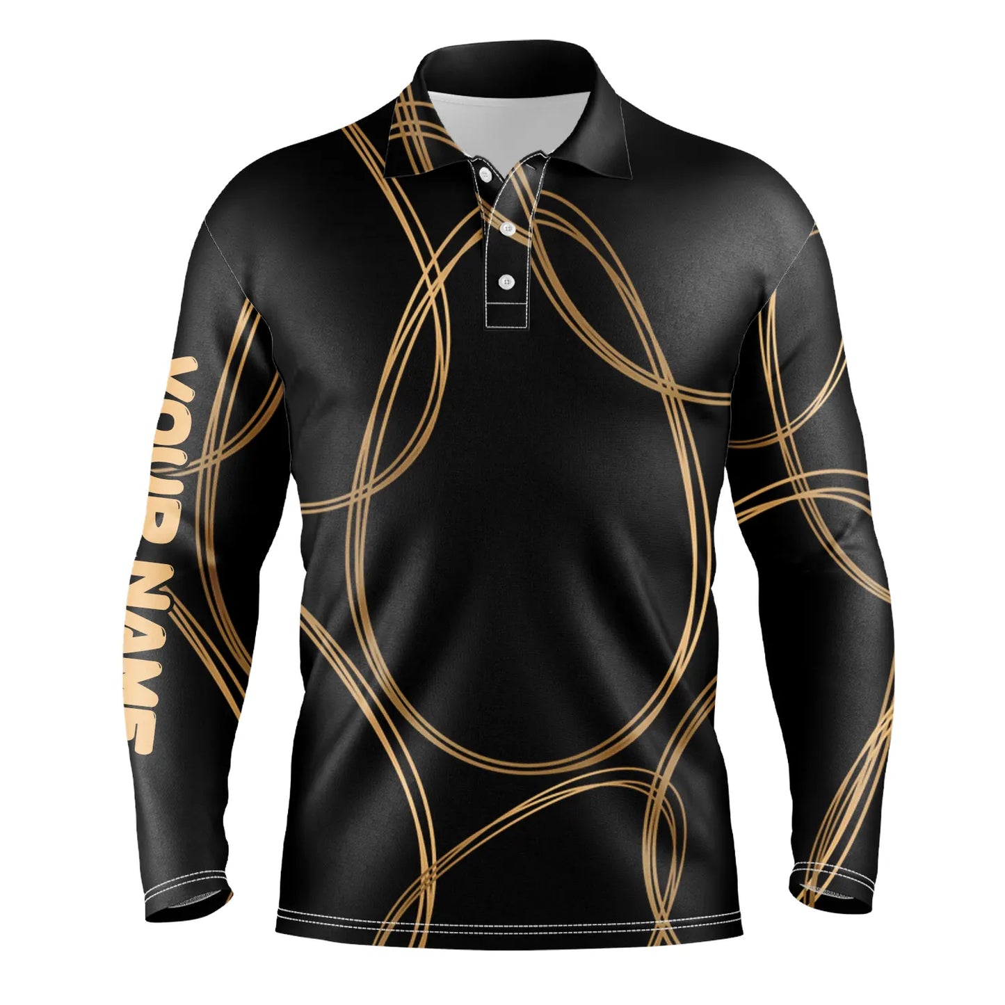Black gold egg pattern golf shirt custom Mens golf polo shirts, Easter's day golfing gifts NQS4921