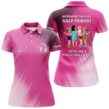 Load image into Gallery viewer, Custom funny women golf polo shirts multi-color we're more than just golf friends we're small gang NQS3661