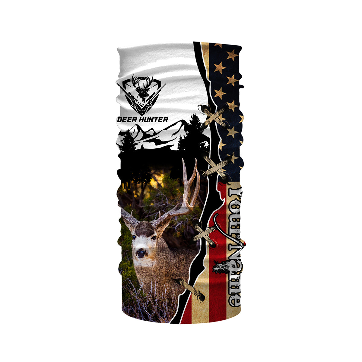 Mule Deer hunting American flag custom name 3D all over print Shirts, Personalized gifts FSD3161
