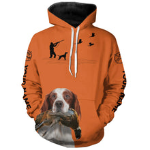 Load image into Gallery viewer, Irish Red & White Setter Dog Pheasant Hunting Custom name Orange Shirts for Upland hunters FSD3956
