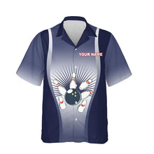 Load image into Gallery viewer, I'm Going on Strike Hawaiian Bowling Shirt for Men Women Personalized Blue Bowlers Jersey NBH15