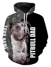 Load image into Gallery viewer, Pitbull Dog 3D All Over Printed T-shirt Long Sleeve Hoodie| Custom Shirt for Pitbull Dad Dog Lover| JTSD220