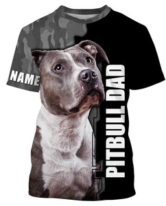 Pitbull Dog 3D All Over Printed T-shirt Long Sleeve Hoodie| Custom Shirt for Pitbull Dad Dog Lover| JTSD220