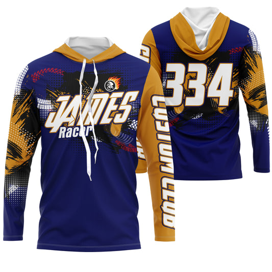 Personalized UPF30+ adult kid BMX racing jersey Blue enduro MTB shirt downhill cycling gear| SLC28