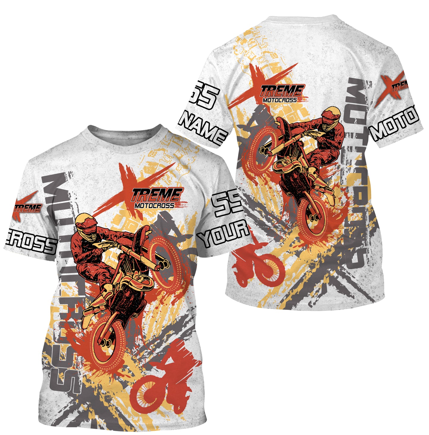 Extreme Motocross Racing All Over Printed Jersey Hoodie T-shirt, Custom Motorcycle Off-road Bike| NMS284