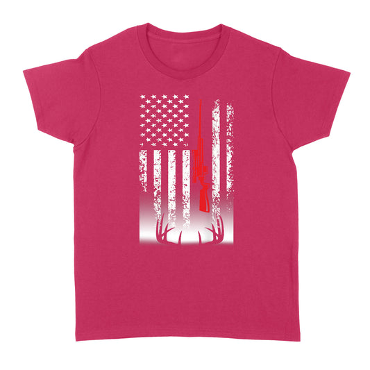 Deer hunting Women's T-shirt USA flag Shirts for Deer hunter - FSD869