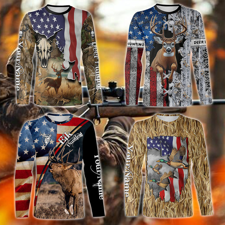 American Flag Hunting Shirts