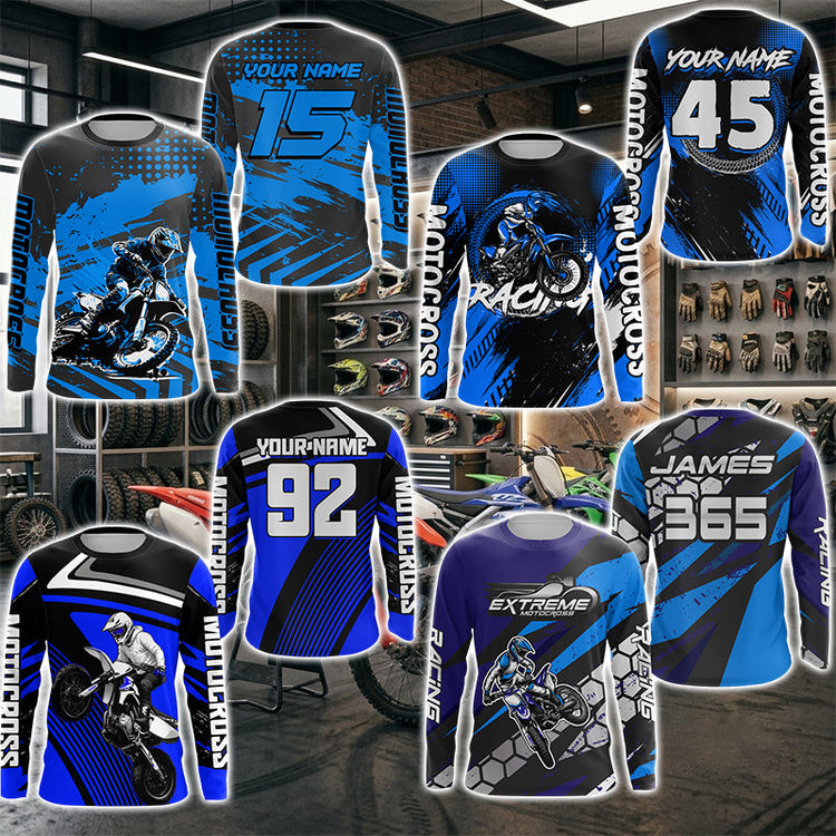Blue Dirt Bike Jerseys