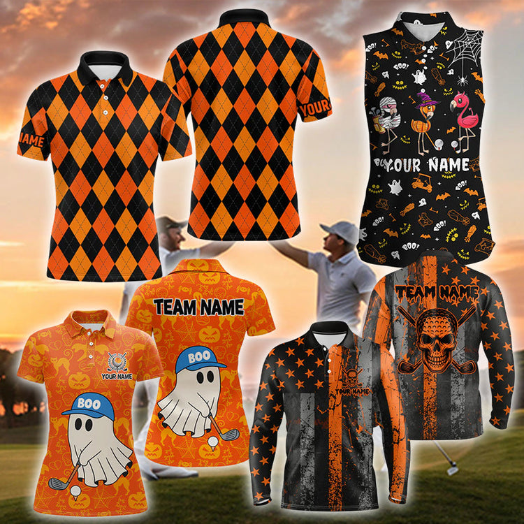 halloween golf shirts