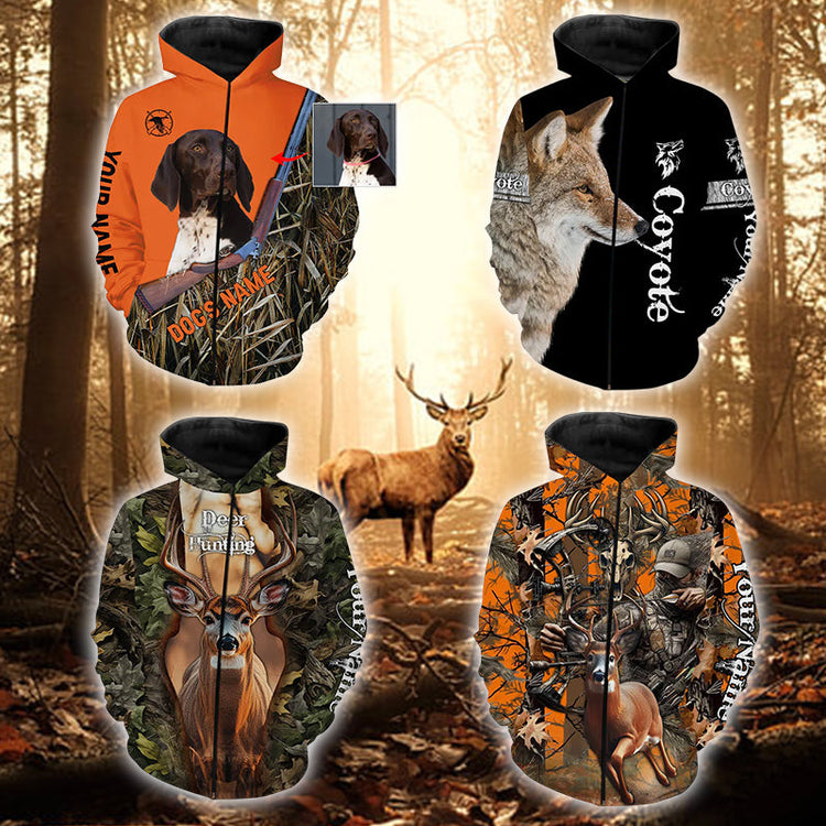 Hunting Zip Up Hoodie