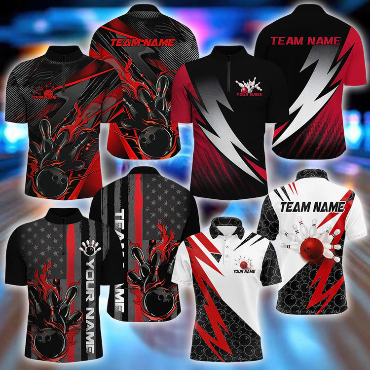 red bowling shirt