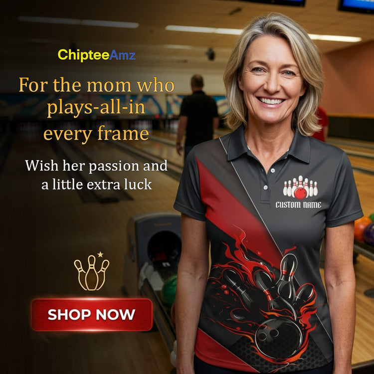 Women Flame Bowling Shirts