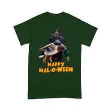 Load image into Gallery viewer, Black Labrador Retriever duck hunting Halloween T-shirt FSD4595