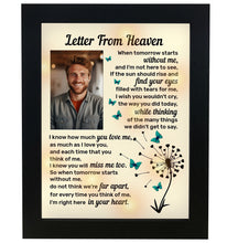 Load image into Gallery viewer, Memorial Shadow Box Letter from Heaven Sympathy Picture Frame Gifts for Loss of Loved One 2x3 Photo TND7